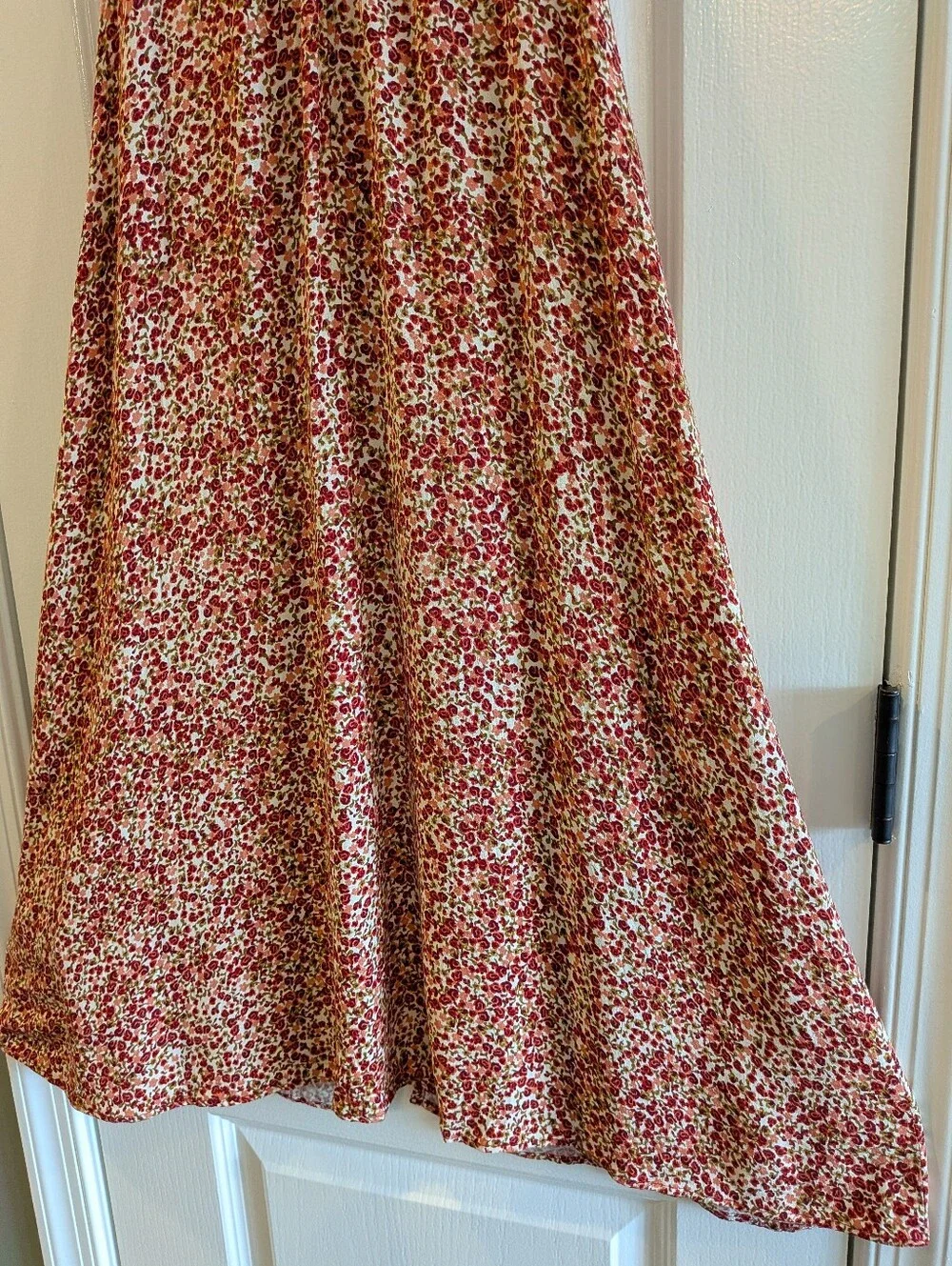 Reformation Petites Baxley Floral Midi Dress La Vie En Rose Red Pink Size 2 - Picture 14 of 16
